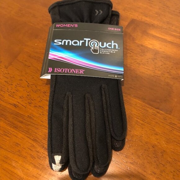Isotoner Smartouch Women’s OS Black Gloves NWT - Picture 10 of 10